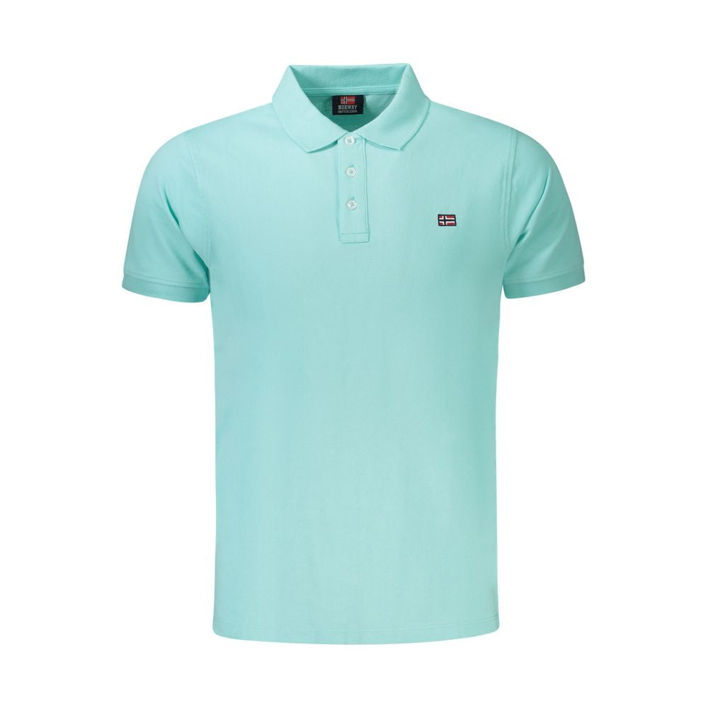 Norway 1963 Light Blue Cotton Men Polo Shirt NO-35499-L