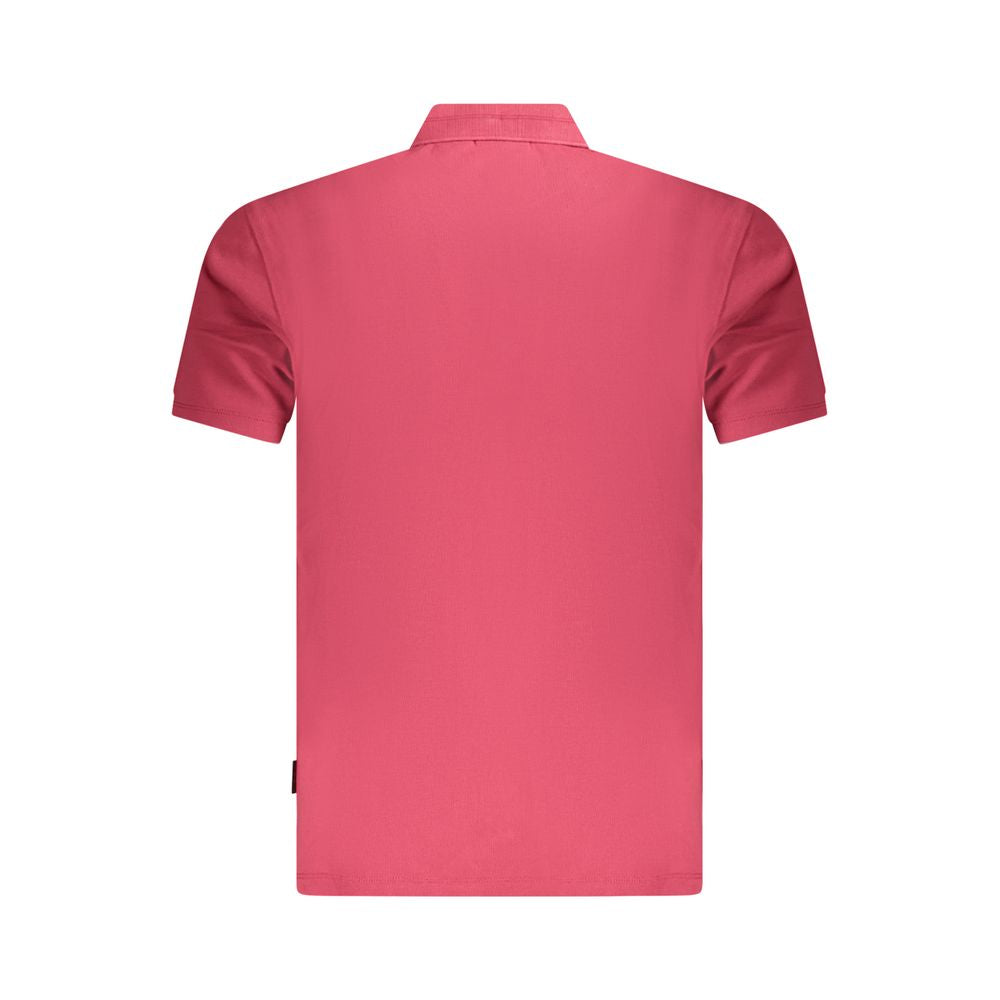 Napapijri Red Cotton Men Polo Shirt NA-35691-S