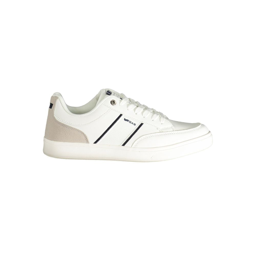 Gas White Polyester Men Sneaker