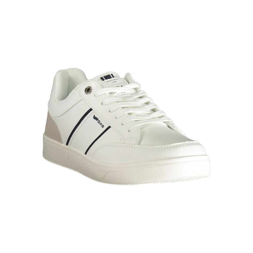 Gas White Polyester Men Sneaker
