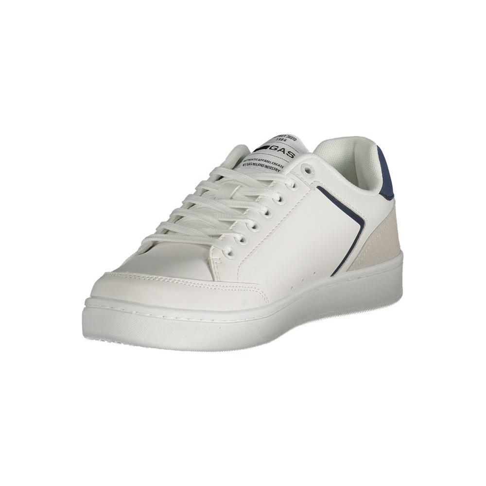 Gas White Polyester Men Sneaker