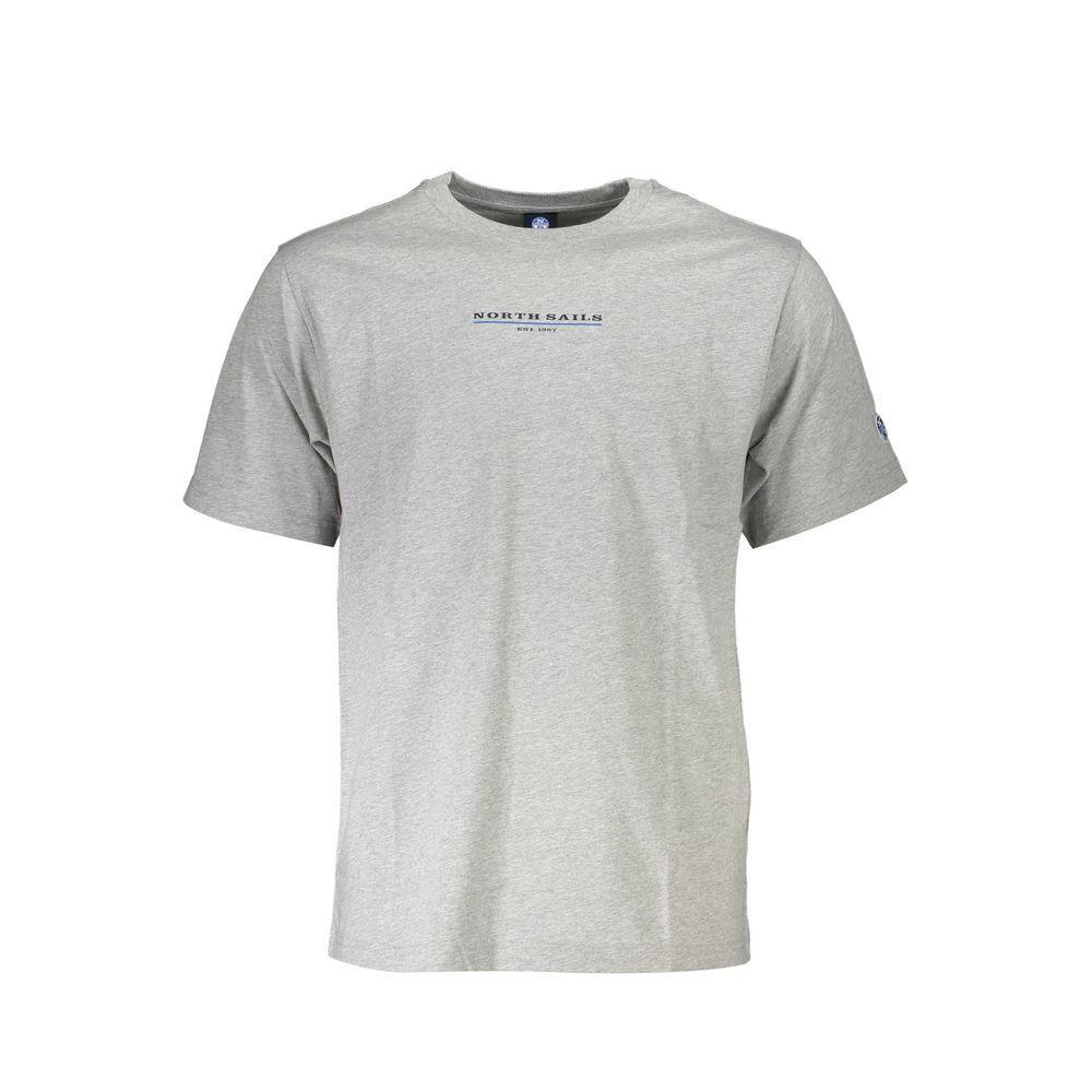 North Sails Gray Cotton T-Shirt NO-20294-M