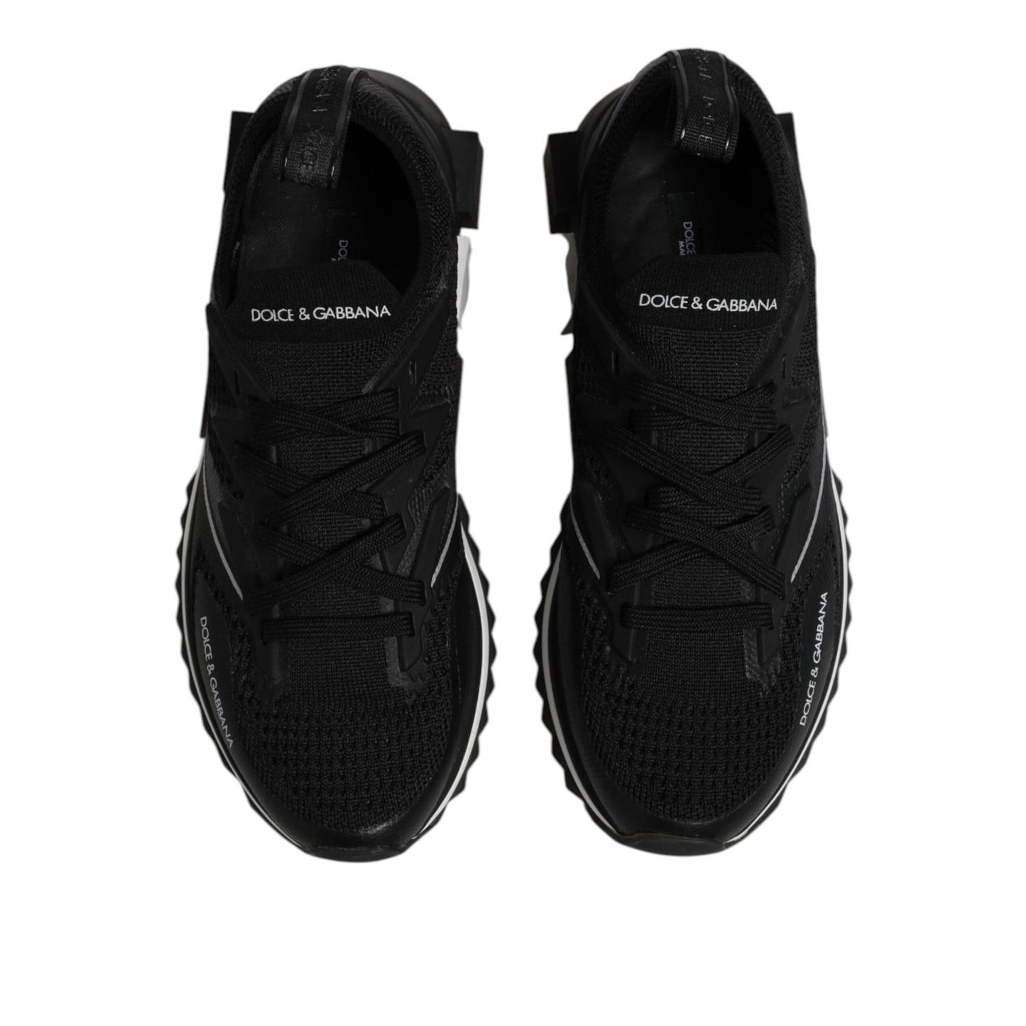 Dolce & Gabbana Black SORRENTO Sport Stretch Sneakers Shoes MV7544-40