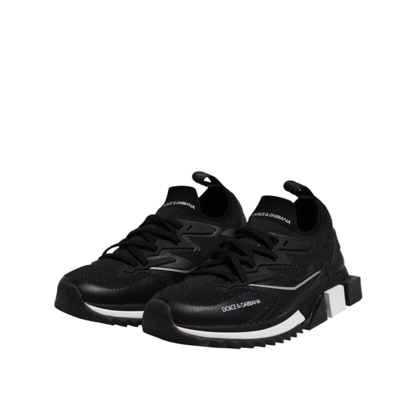 Dolce & Gabbana Black SORRENTO Sport Stretch Sneakers Shoes MV7544-40