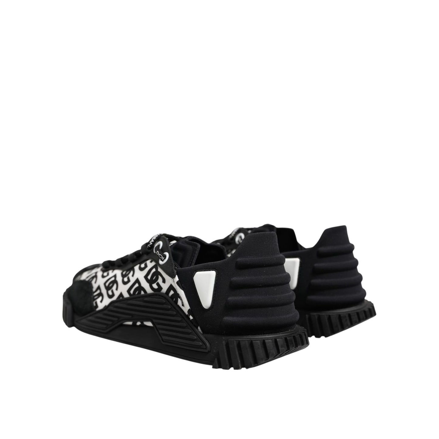 Dolce & Gabbana Black Logo Lace Up Low Top NS1 Sneakers Shoes