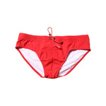 Dolce & Gabbana Red Logo Waist Men Beachwear Brief Swimwear
