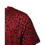 Dolce & Gabbana Red Cotton Leopard Short Sleeves T-shirt