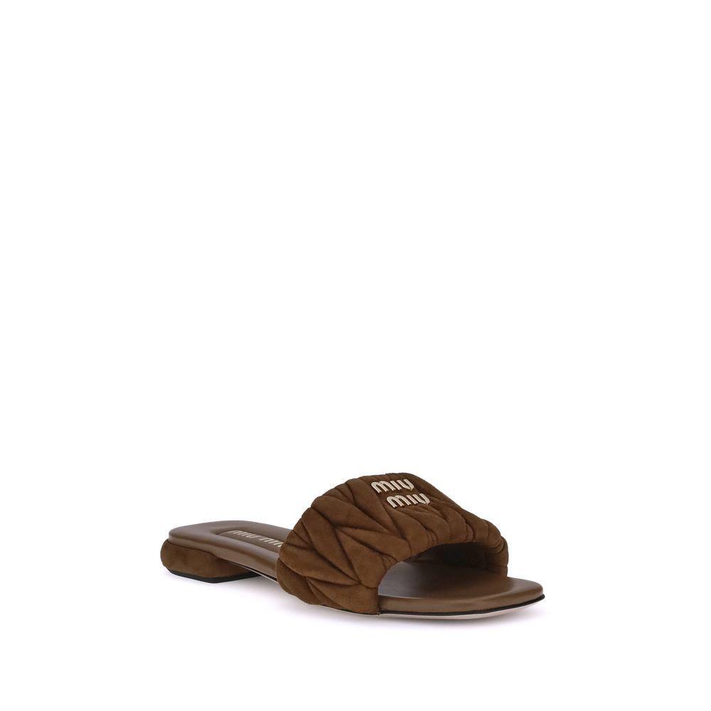 Miu Miu Matelassé nappa leather Sandals MI-5XX605F010M2VF0316-EU40/US10
