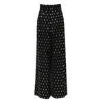 Dolce & Gabbana Black Crystal Embellished Wide Leg Pants