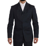 Romeo Gigli Elegant Blue Two-Piece Suit Suit Romeo Gigli Black