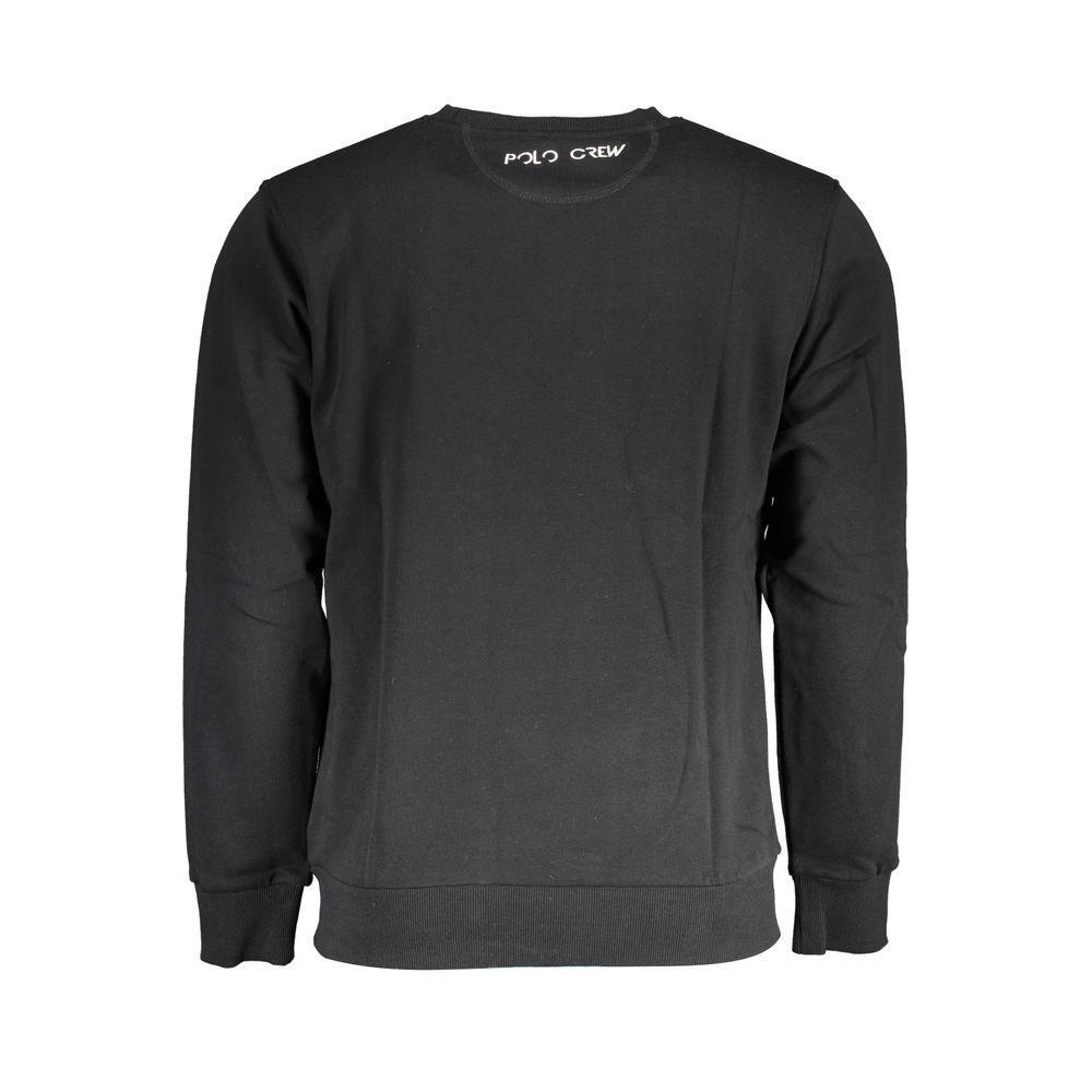 La Martina Black Cotton Sweater LA-17166-S