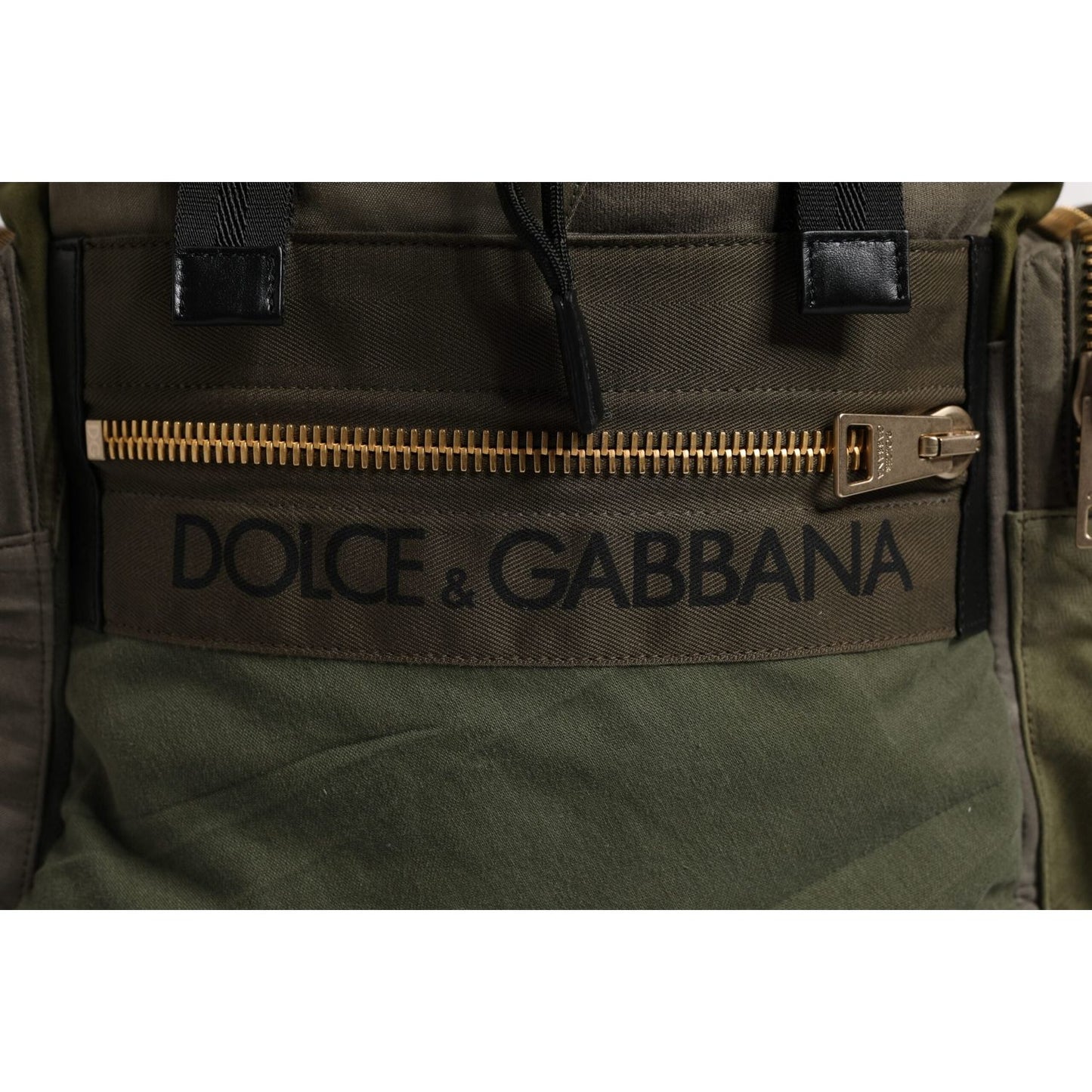 Dolce & Gabbana Military Green Patchwork Rucksack Backpack Bag BAG4638