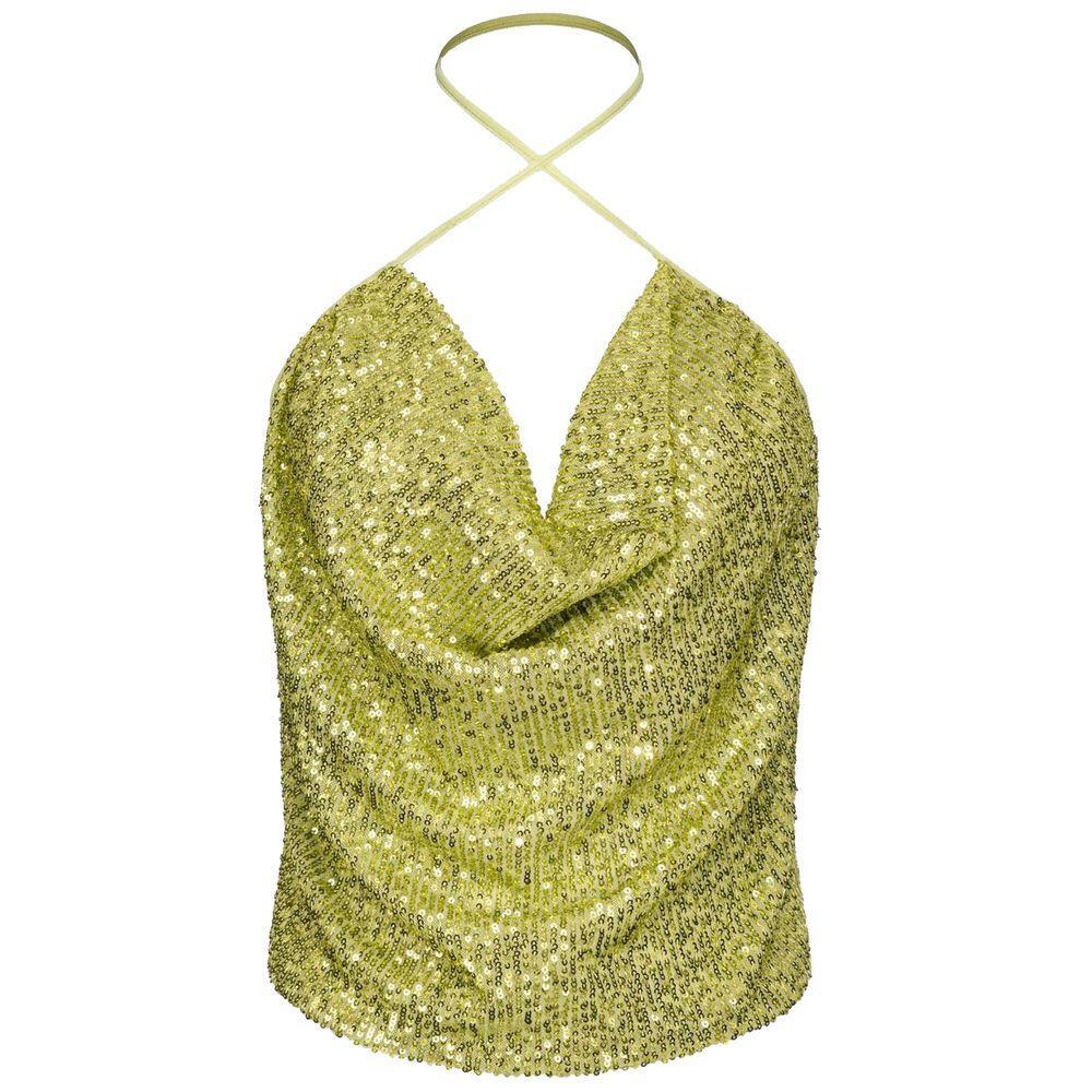 PINKO Green Polyester Tops & T-Shirt PI-15748-XS