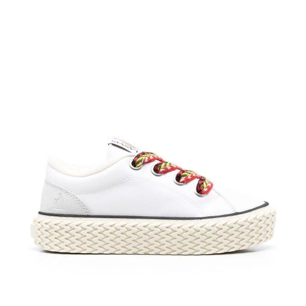 Lanvin White Cotton Low Top Sneakers