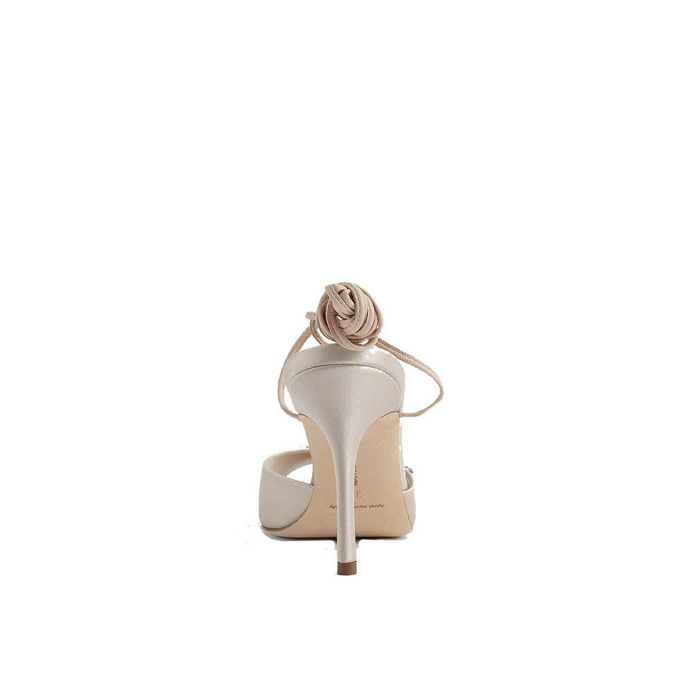 Manolo Blahnik Plumena 090 Satin Sandals MA-8735516983508-EU35/US5
