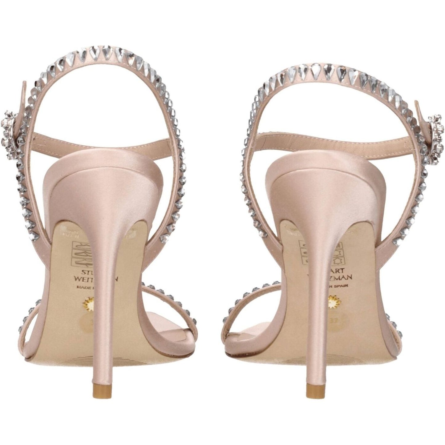 Stuart Weitzman Pink Satin Stiletto Heels Sandals ST-8547287695625-EU37/US7