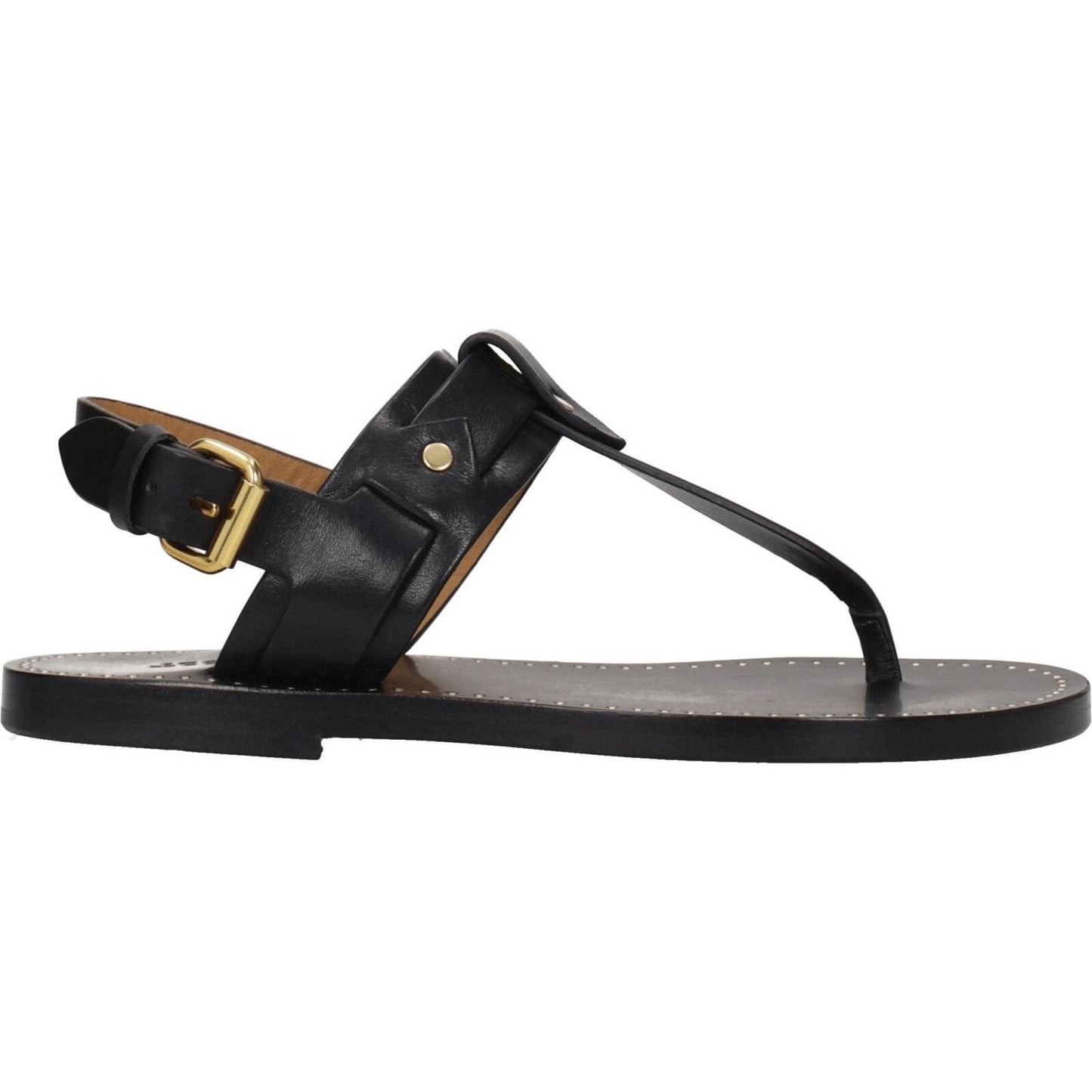 Isabel Marant Black Leather Flip-Flop Sandals 1728,75667636384,Black,EU37/US7,Isabel Marant,New with tags,Sandals - Women - Shoes,Shoes,Women,Women - Shoes IS-8547291365641-EU37/US7