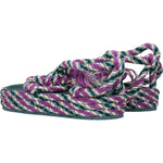 Isabel Marant Multicolor Fabric Flat Sandals 1728,75667636384,EU37/US7,EU39/US9,EU40/US10,Isabel Marant,Multicolor,New with tags,Sandals - Women - Shoes,Shoes,Women,Women - Shoes IS-8547290874121-EU37/US7