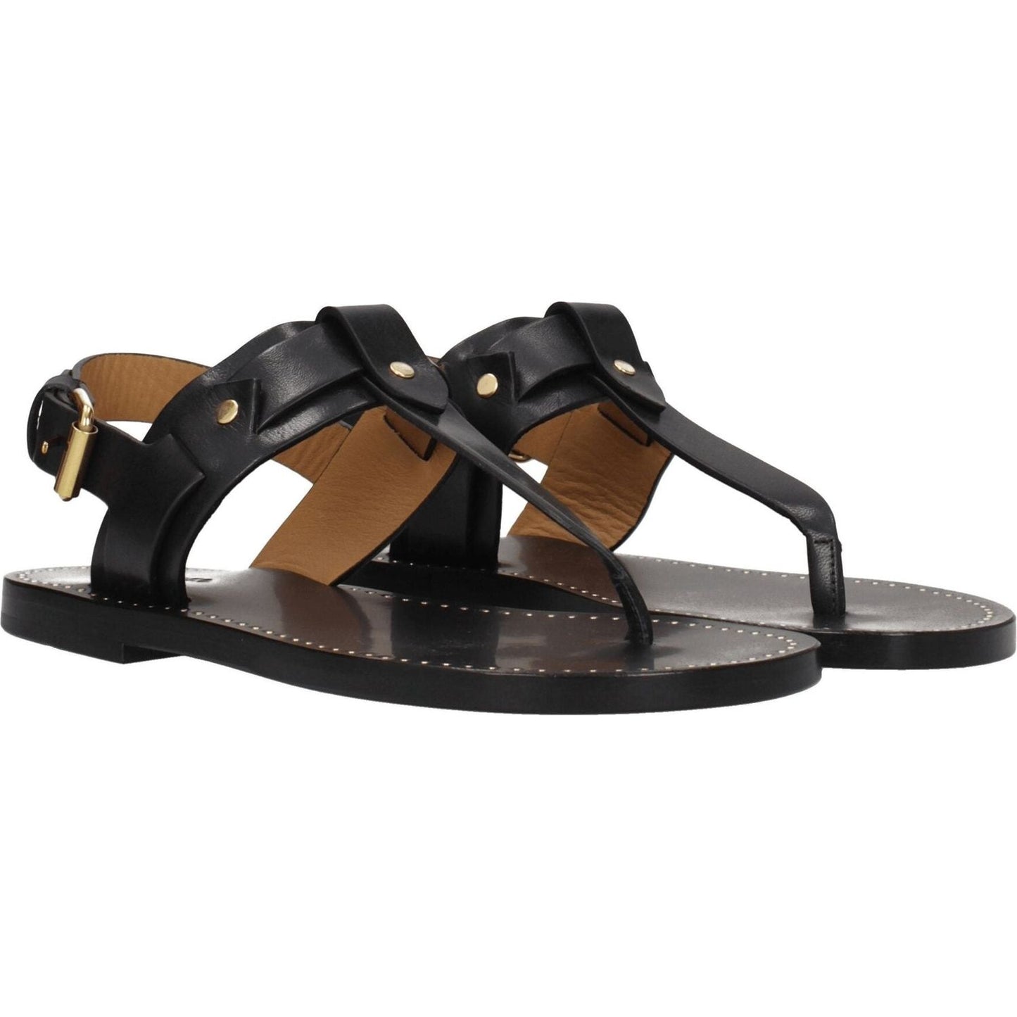 Isabel Marant Black Leather Flip-Flop Sandals 1728,75667636384,Black,EU37/US7,Isabel Marant,New with tags,Sandals - Women - Shoes,Shoes,Women,Women - Shoes IS-8547291365641-EU37/US7