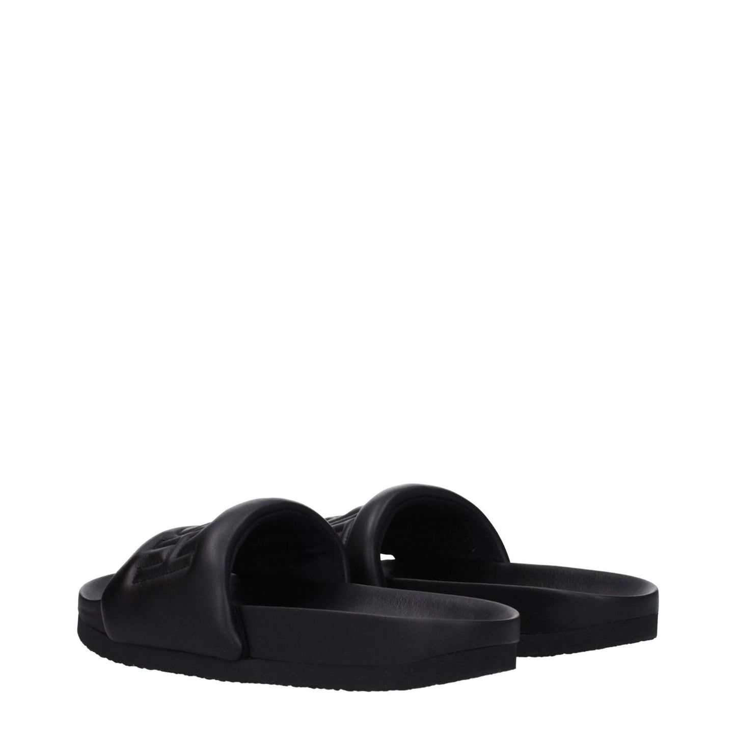 Ambush Black Leather Slippers Sandals AM-8586637246729-EU40/US7
