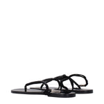 Isabel Marant Black Leather Flip-Flop Sandals IS-9288793653513-EU36/US6