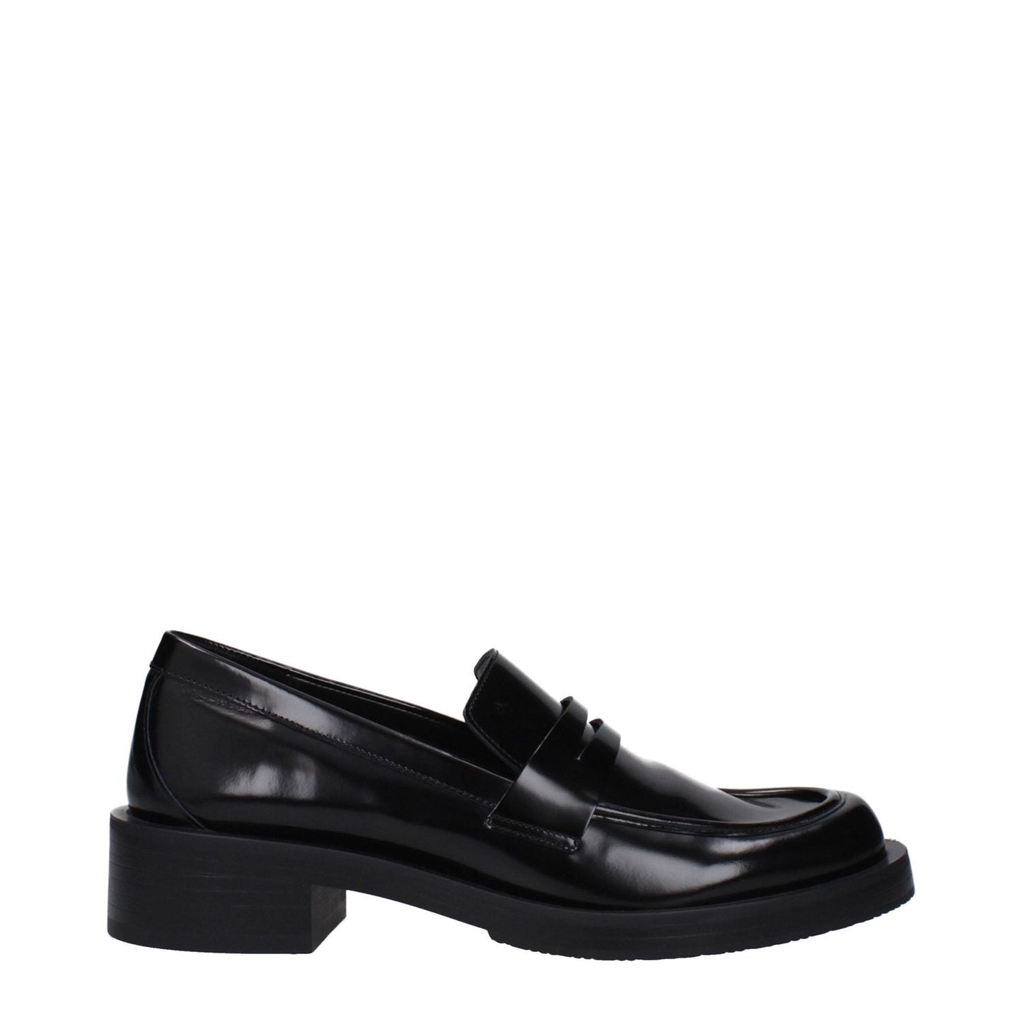 Stuart Weitzman Black Leather Slip-On Loafers ST-15037519921417-EU36.5/US6.5