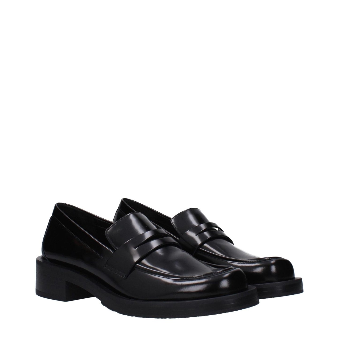 Stuart Weitzman Black Leather Slip-On Loafers ST-15037519921417-EU36.5/US6.5