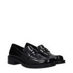 Stuart Weitzman Black Leather Slip-On Loafers ST-15037519921417-EU36.5/US6.5