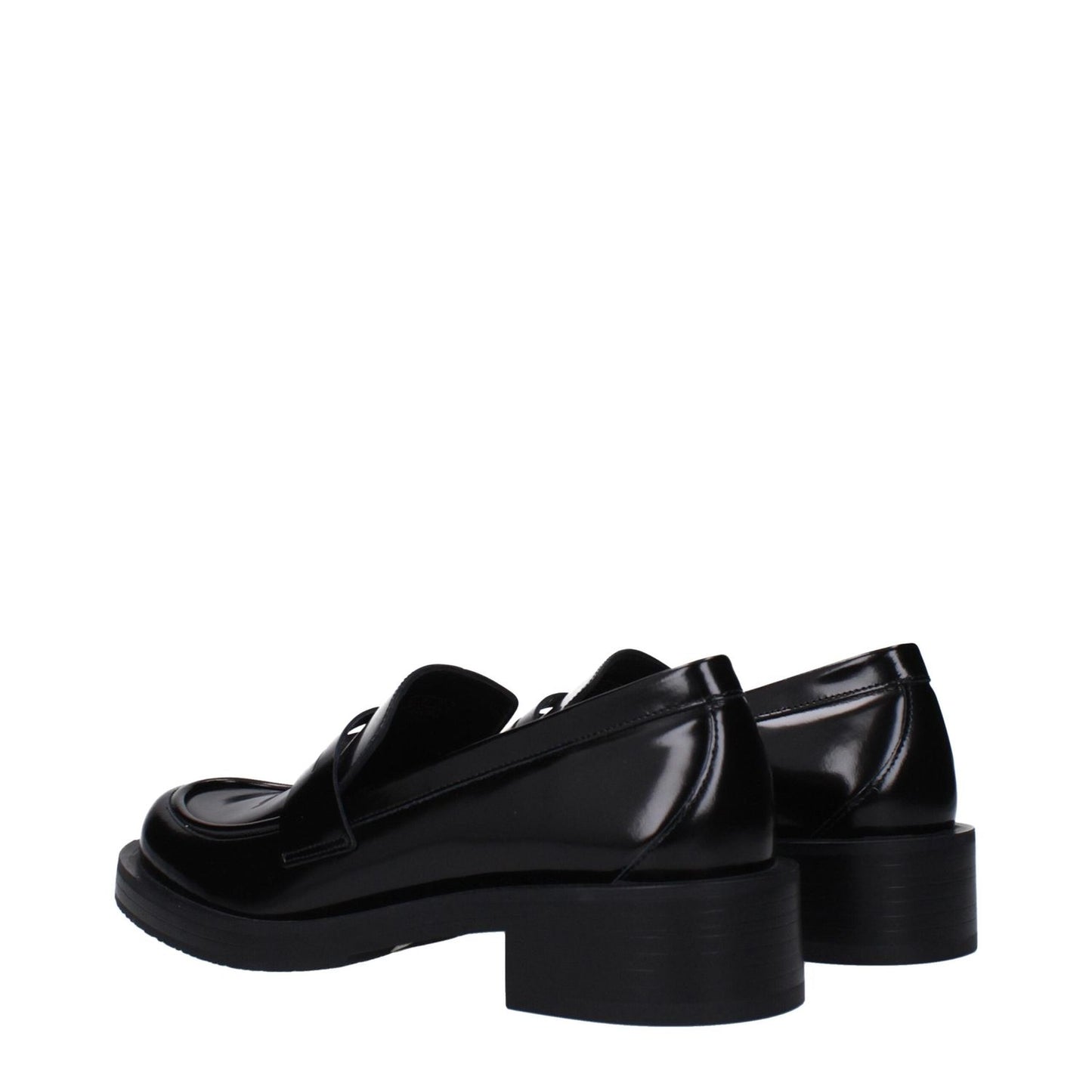 Stuart Weitzman Black Leather Slip-On Loafers ST-15037519921417-EU36.5/US6.5