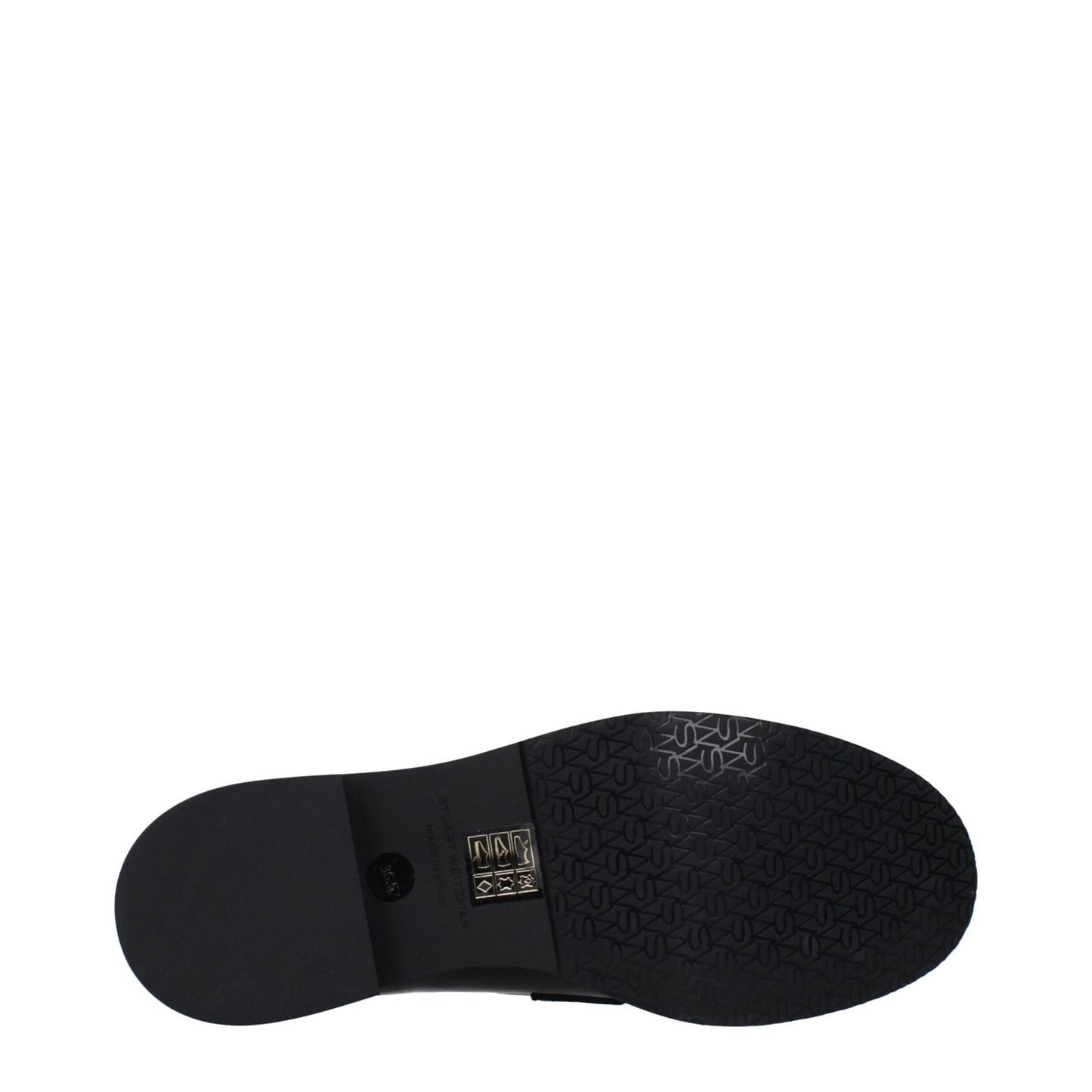 Stuart Weitzman Black Leather Slip-On Loafers ST-15037519921417-EU36.5/US6.5