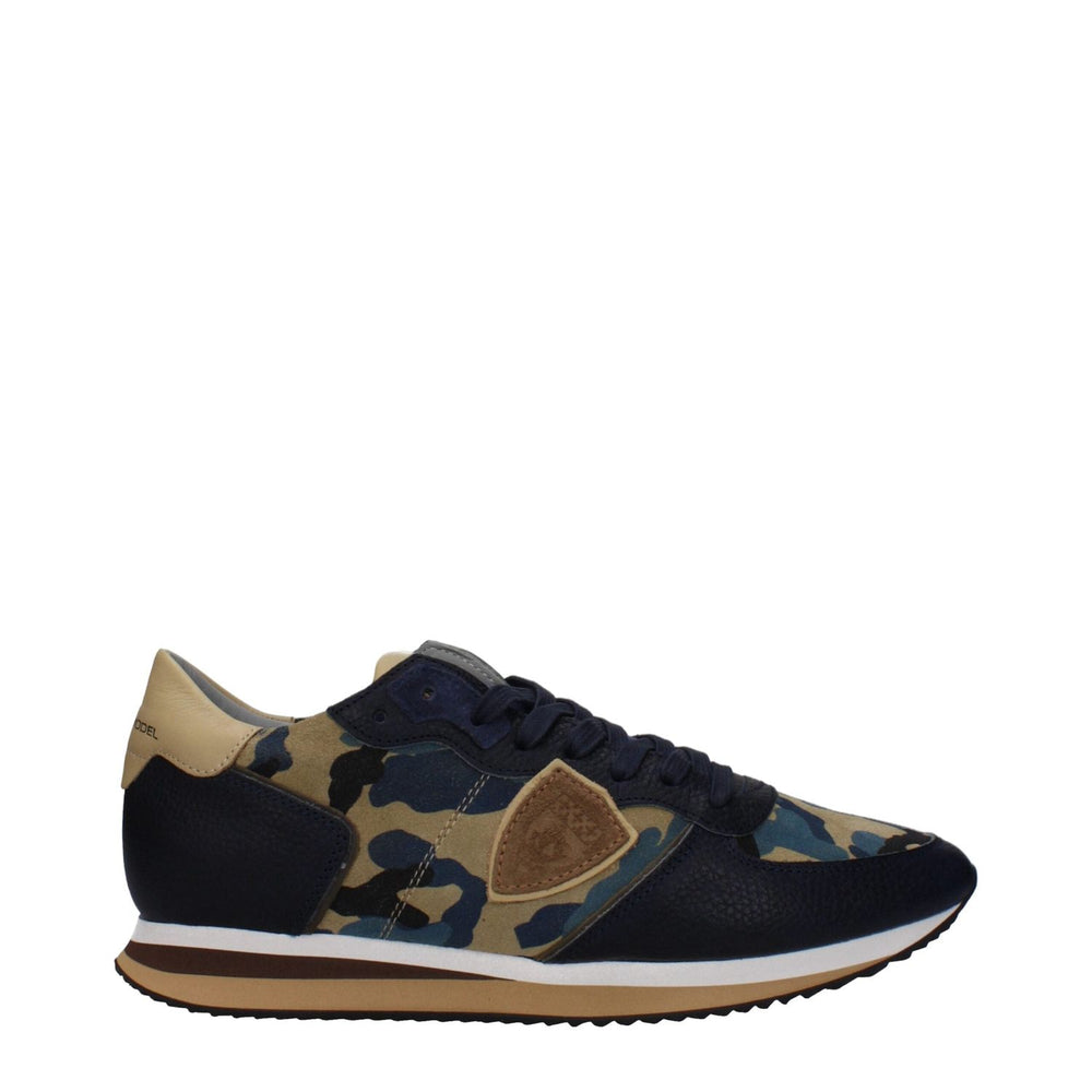 Philippe Model Blue Leather Sneakers PH-15084682379529-EU40/US7