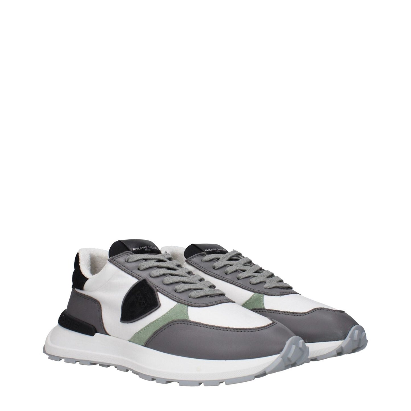 Philippe Model White Fabric Athletic Sneakers PH-15084887113993-EU41/US8