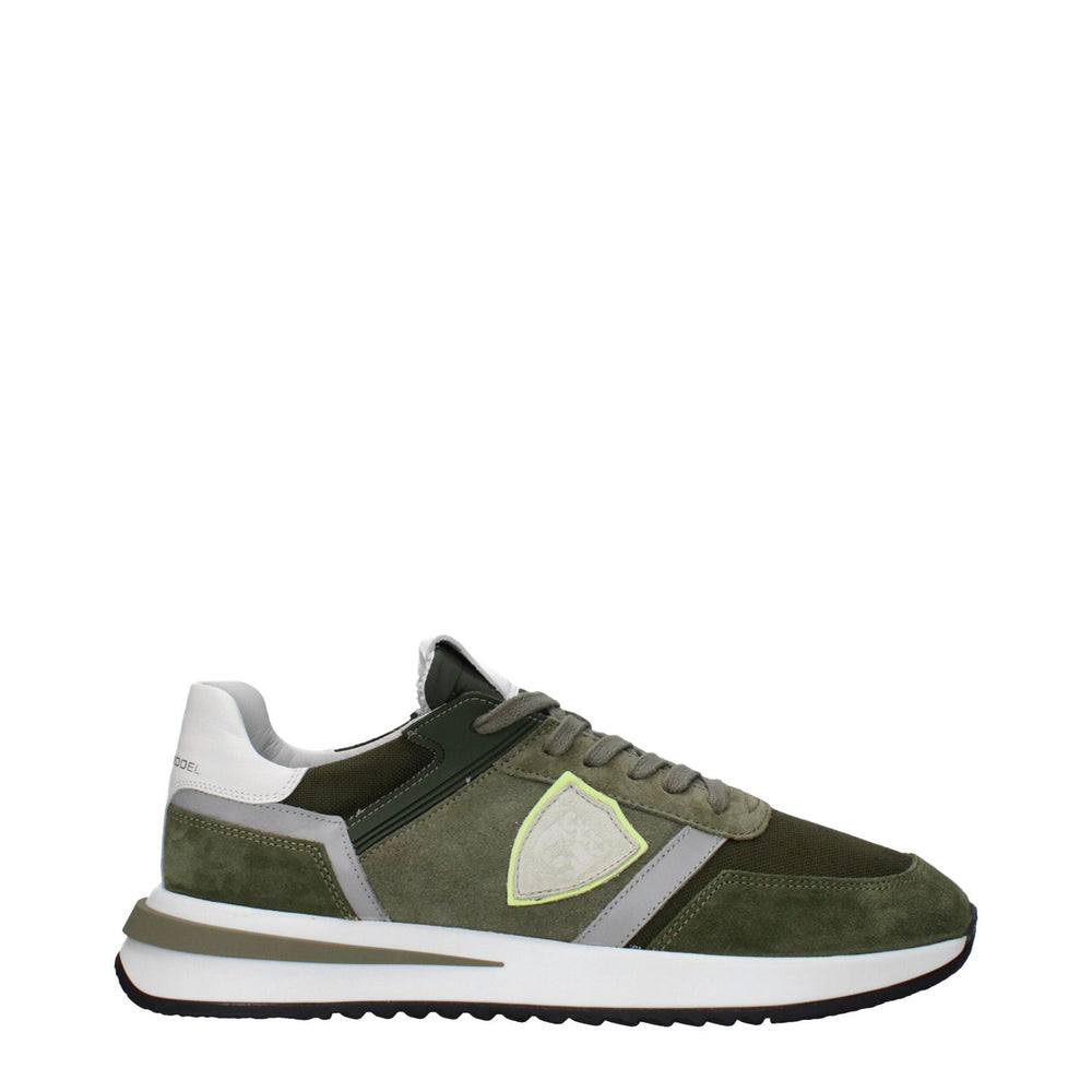 Philippe Model Green Leather Athletic Sneakers PH-15084918178057-EU40/US7