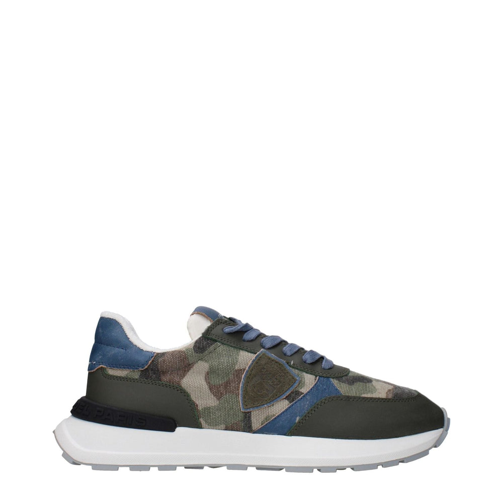 Philippe Model Green Fabric Athletic Sneakers PH-15084989546761-EU41/US8