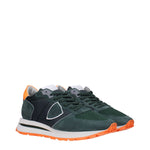 Philippe Model Green Fabric Athletic Sneakers PH-15086922596617-EU46/US13
