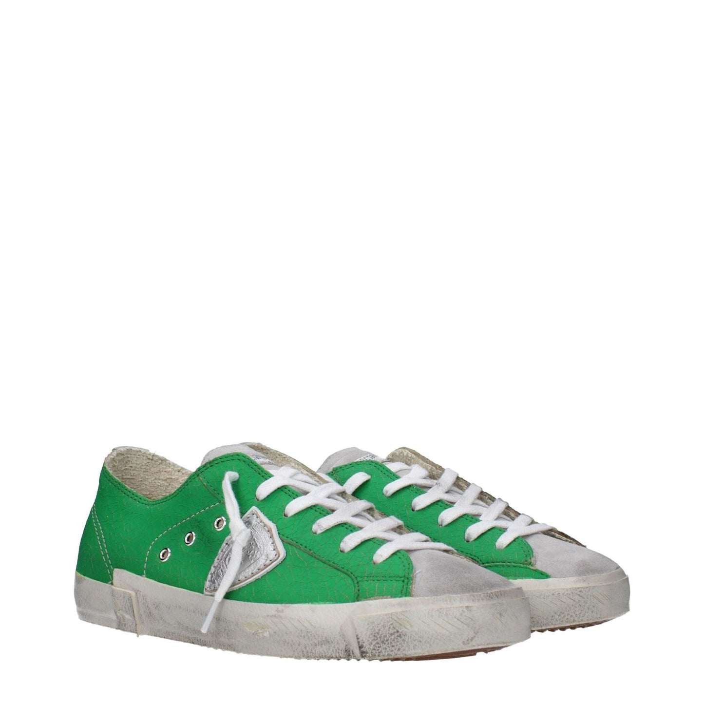 Philippe Model Green Leather Low Tops PH-15086976794889-EU40/US7