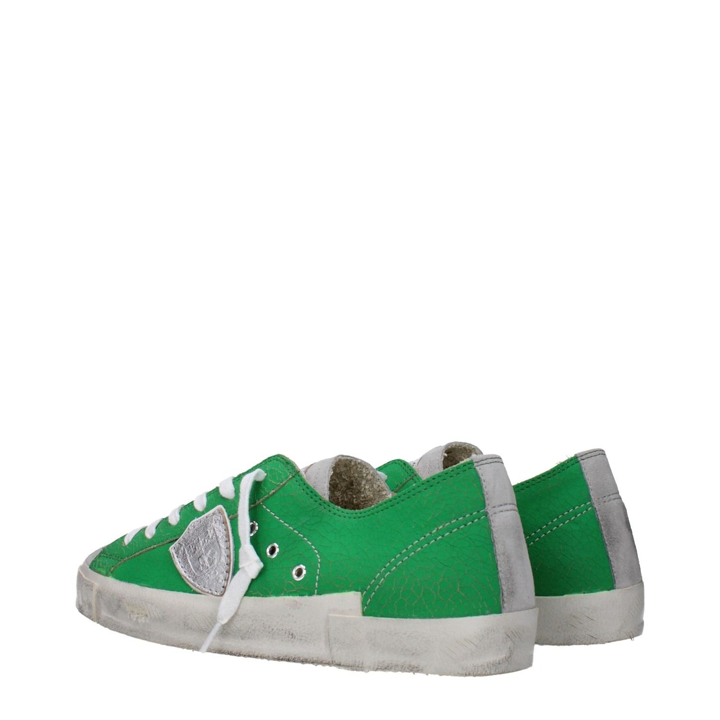 Philippe Model Green Leather Low Tops PH-15086976794889-EU40/US7