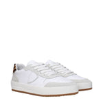 Philippe Model White Leather Low Tops PH-15090044403977-EU40/US7