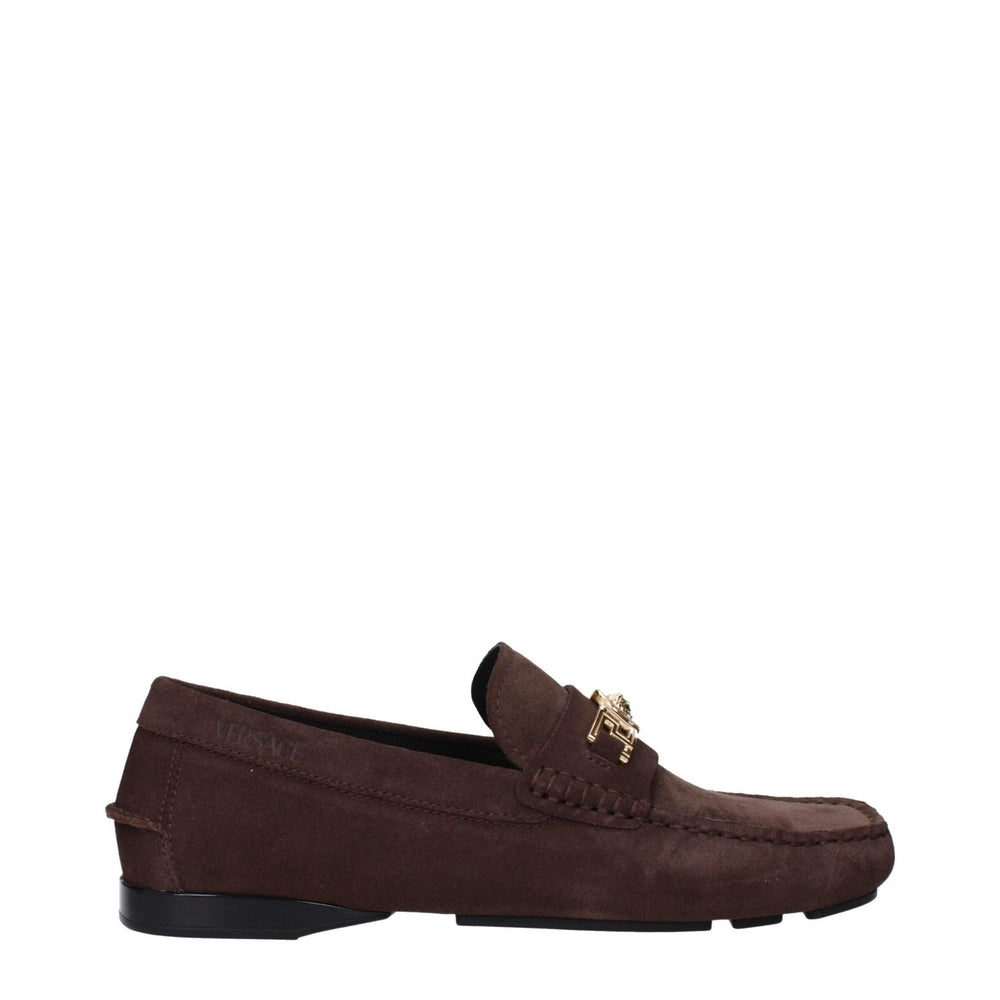 Versace Brown Leather Slip-On Loafers VE-15201497579785-EU40/US7