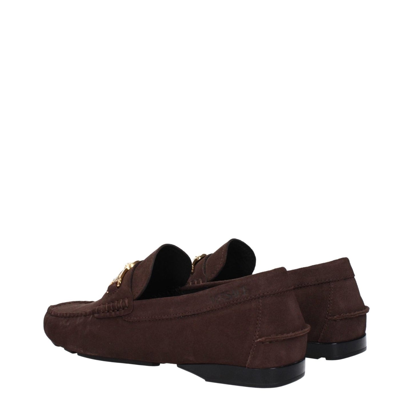 Versace Brown Leather Slip-On Loafers VE-15201497579785-EU40/US7
