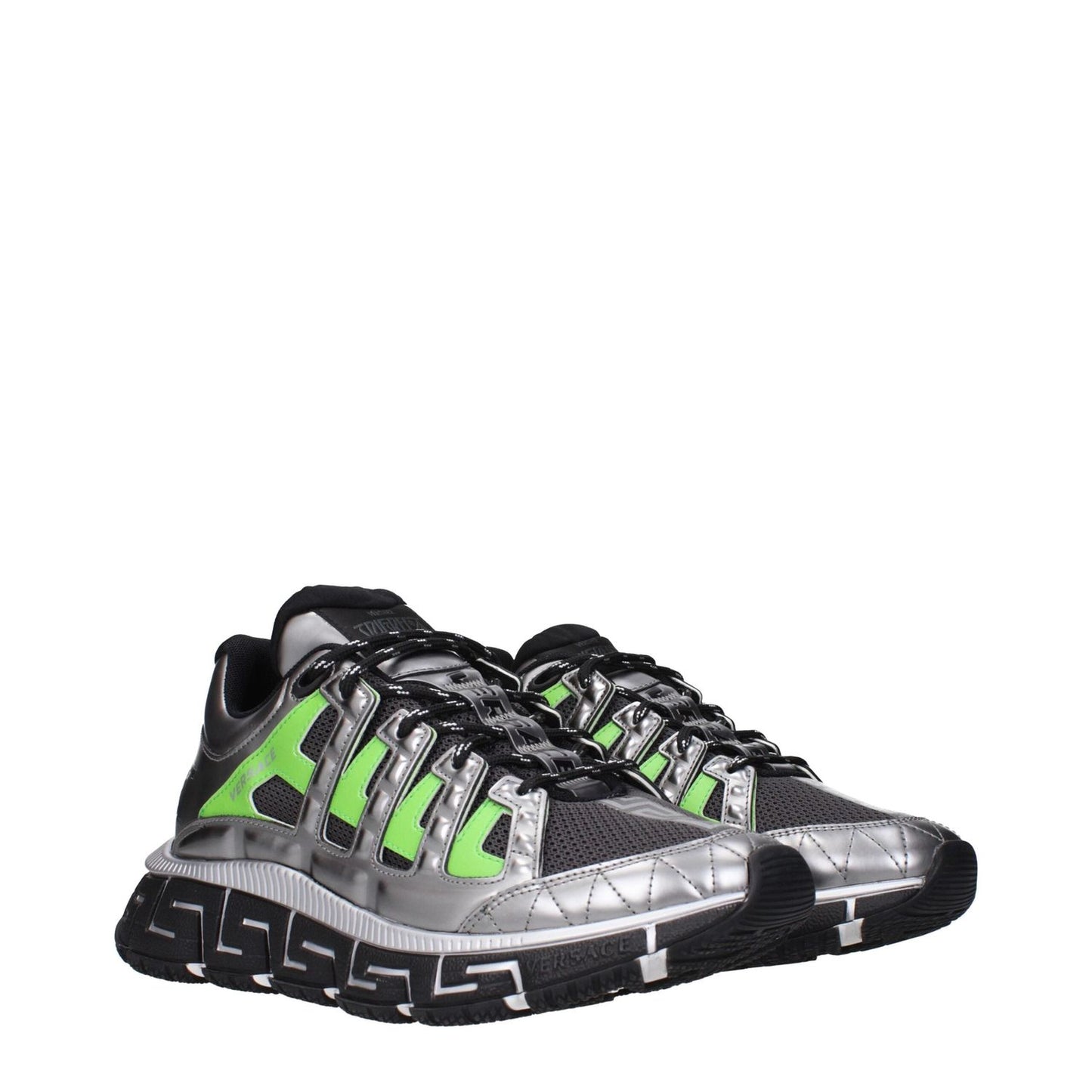 Versace Gray Fabric Athletic Sneakers VE-15222352544009-EU41/US8