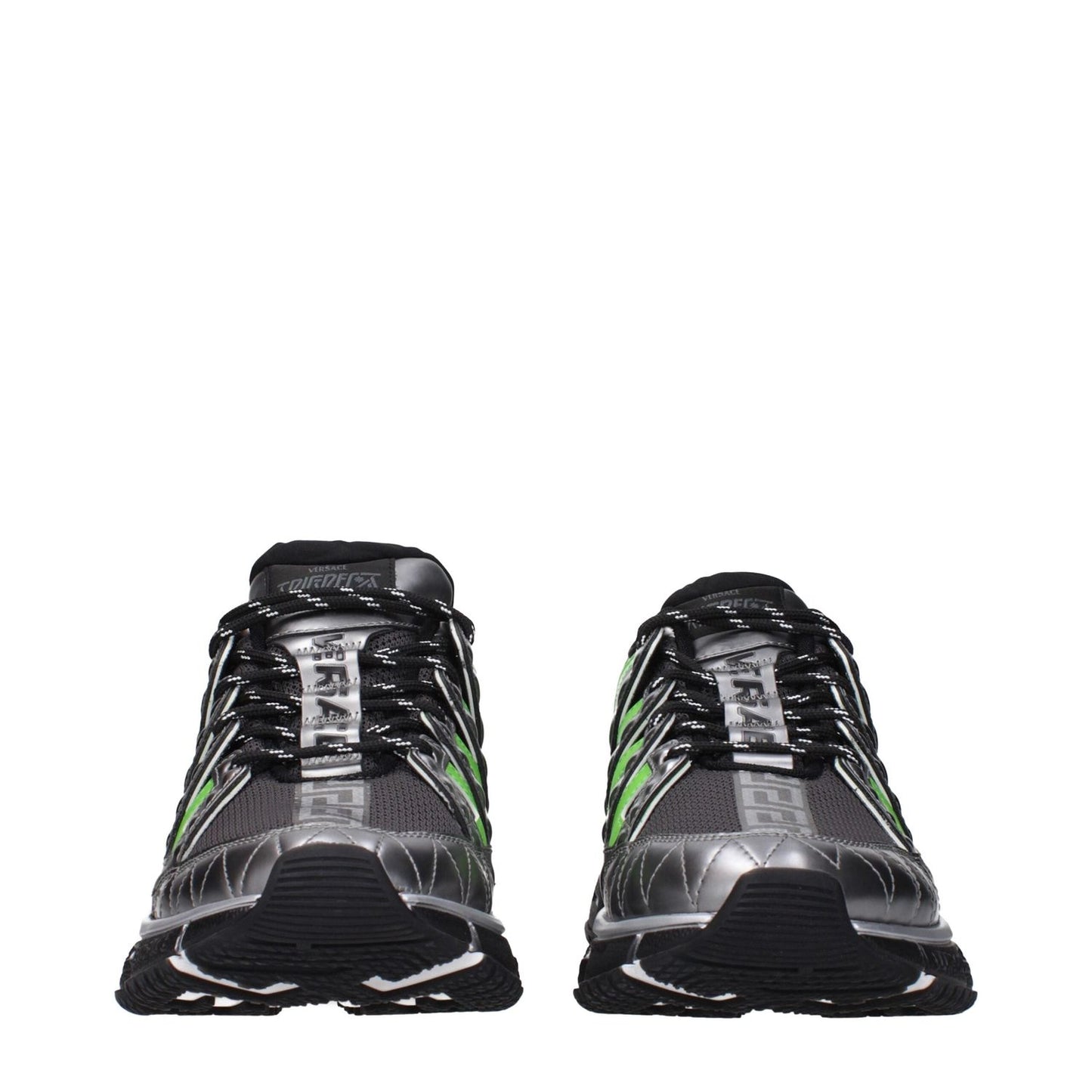 Versace Gray Fabric Athletic Sneakers VE-15222352544009-EU41/US8