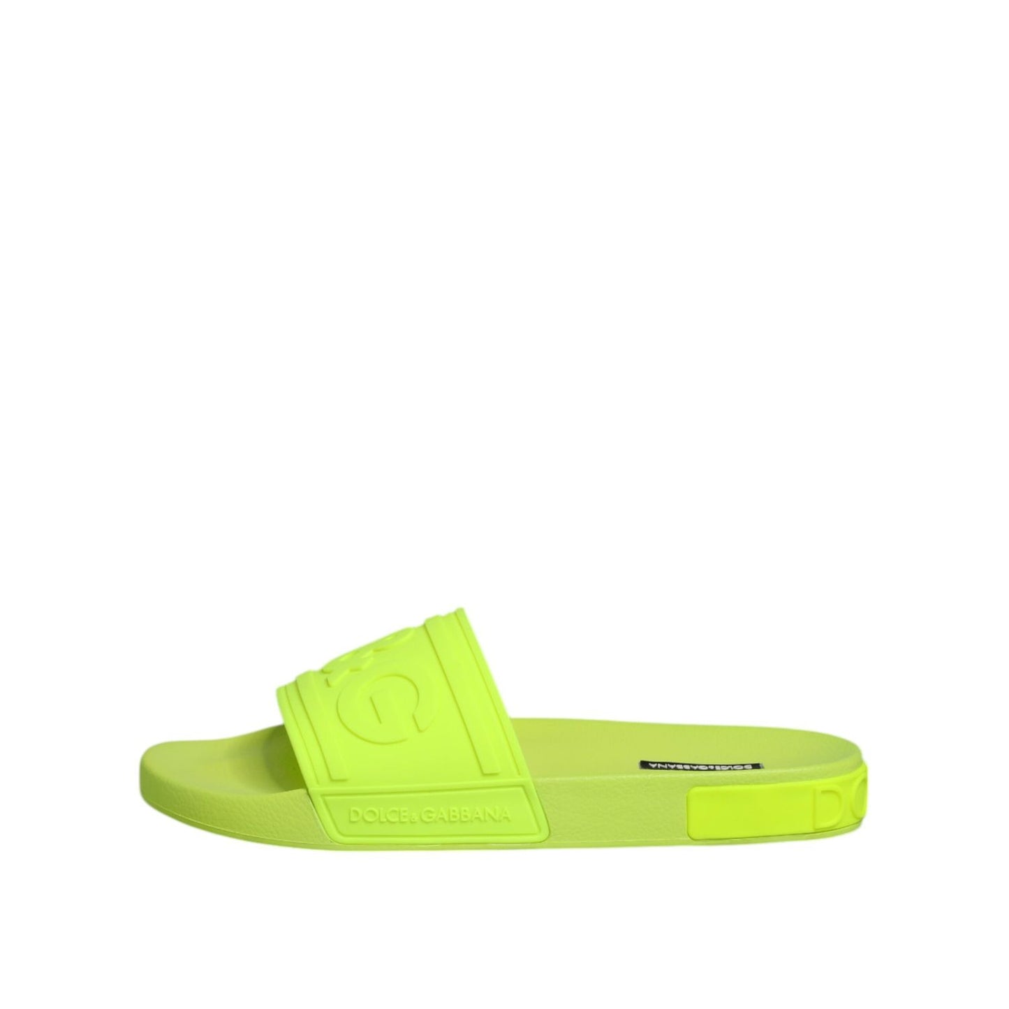 Dolce & Gabbana Green Rubber Slides Sandals Beachwear Shoes MV7857-44