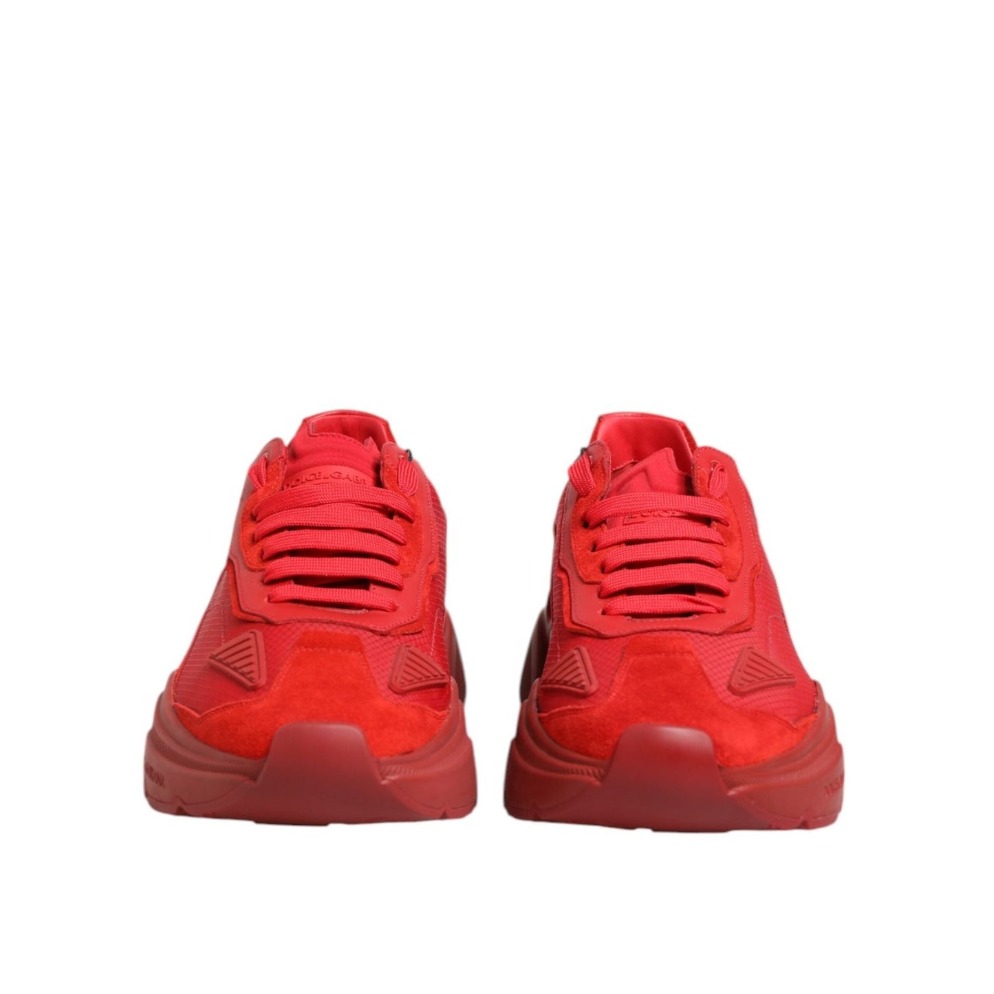 Dolce & Gabbana Red Leather Daymaster Low Top Sneakers Shoes MV7614-44