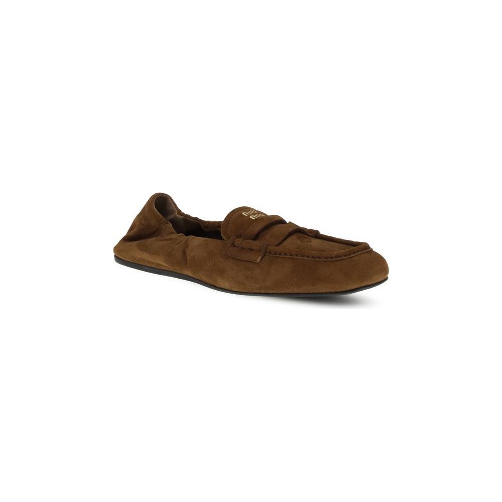 Miu Miu Suede Ruches Loafers MI-5D341EFD005008F0316-EU36/US6