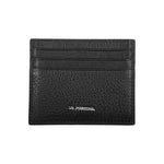 La Martina Black Leather Wallet LA-20584