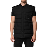 Dolce & Gabbana Black Sleeveless Parka Logo Plaque Jacket 1728,67345645728,Black,Clothing,Dolce & Gabbana,IT48 | M,Jackets - Men - Clothing,Material: 84% Polyester 16% Viscose,Men,Men - Clothing,New with tags JKT41510-48
