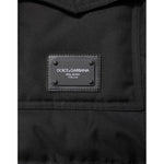Dolce & Gabbana Black Sleeveless Parka Logo Plaque Jacket 1728,67345645728,Black,Clothing,Dolce & Gabbana,IT48 | M,Jackets - Men - Clothing,Material: 84% Polyester 16% Viscose,Men,Men - Clothing,New with tags JKT41510-48