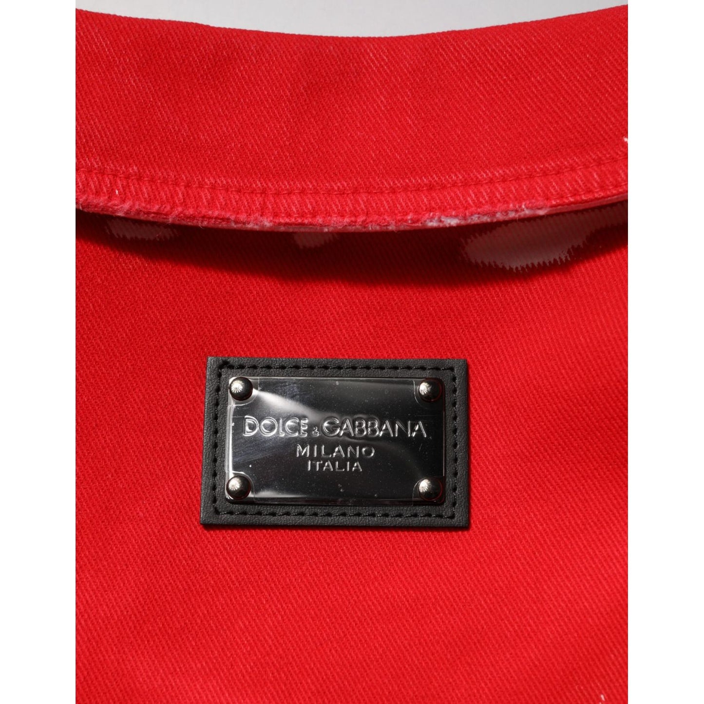 Dolce & Gabbana Red Sleeveless Logo Plaque Vest Jacket 1728,67345645728,Clothing,Dolce & Gabbana,IT58 | 3XL,Jackets - Men - Clothing,Material: 98% Cotton 2% Elastane,Men,Men - Clothing,Preowned / Defect,Red JKT41511-58
