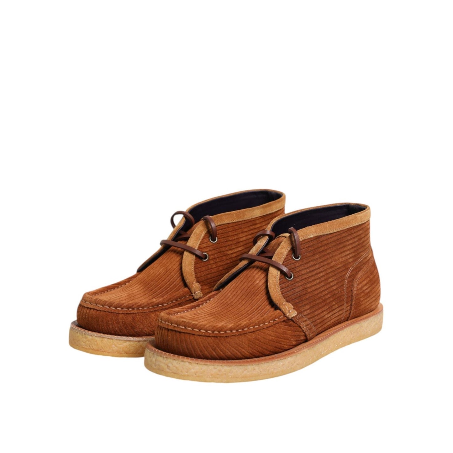 Dolce & Gabbana Brown Suede Nubuck Leather Desert Ankle Boots Shoes MV7379-39